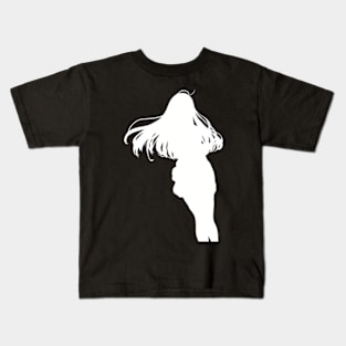 ES8 Vladilena Milize / Lena / Handler One 86 Eighty Six Wallpaper Simple Black and White Silhouette Anime Girls Characters x Animangapoi August 2023 Kids T-Shirt